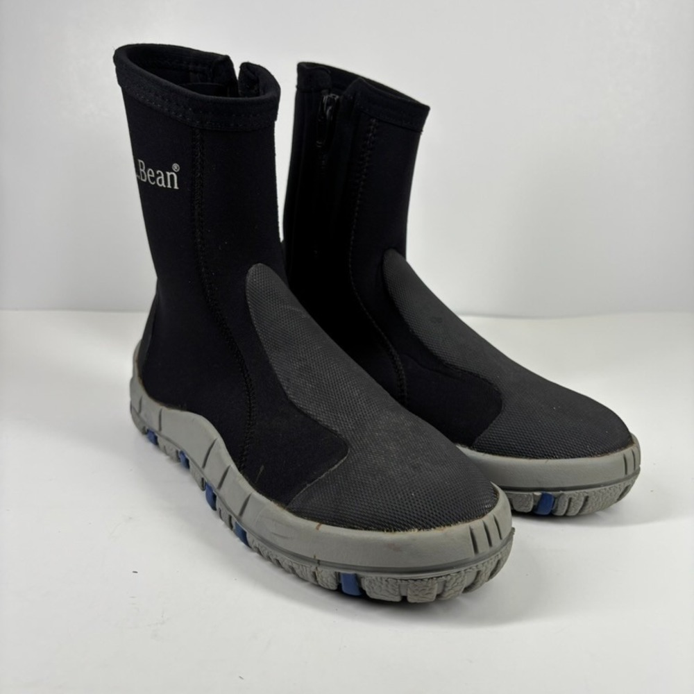L.L.Bean Vortex Men's US 7 Black Neoprene Wetsuit Side-Zip Waterproof Water Boot - Picture 13 of 16